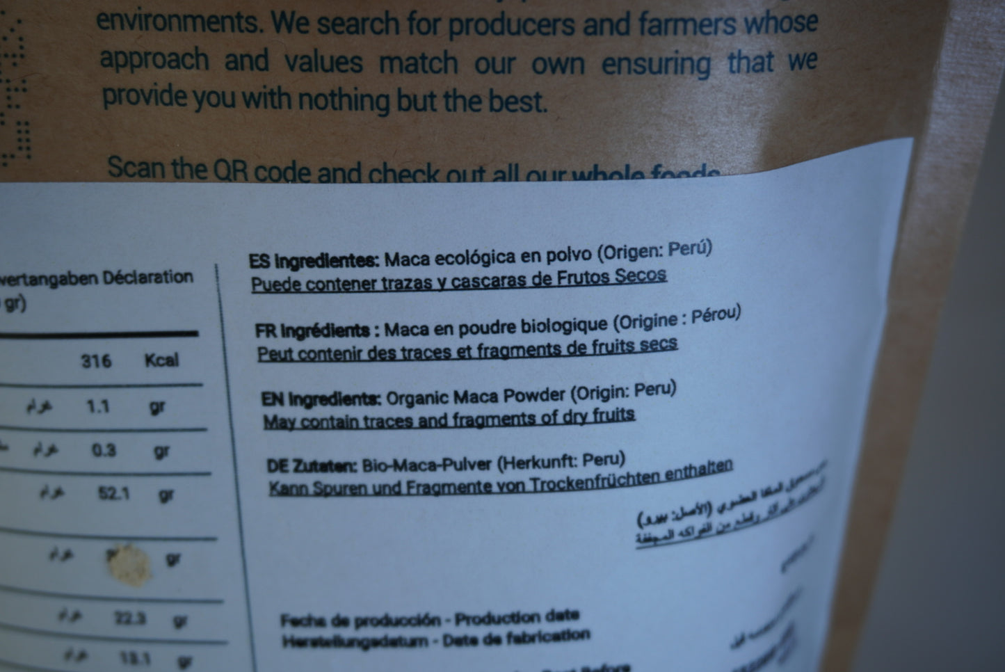 MACA EN POLVO BIO | ORGANIC MACA POWDER